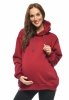 MijaCulture hoodie for pregnant women and breastfeedinf Molly burgundy
